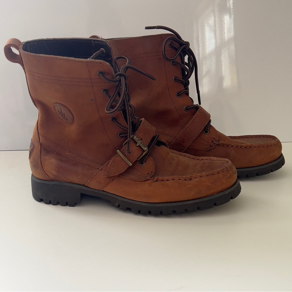Ralph Lauren Zera Tumbled Leather Boots